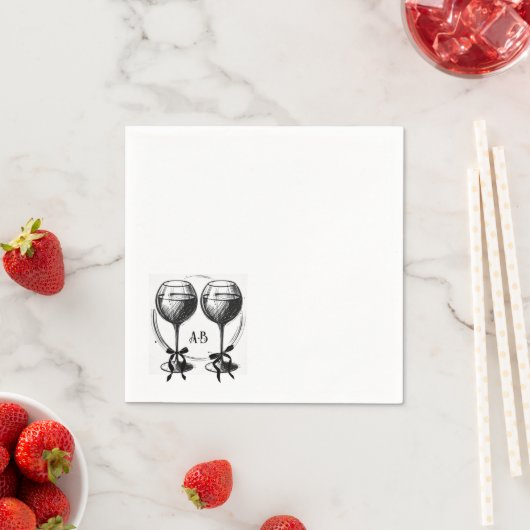 Serviette En Papier Arcs de vin (En situation)