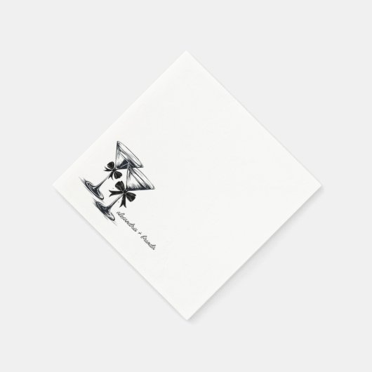 Serviette En Papier Arcs Martini (Coin)