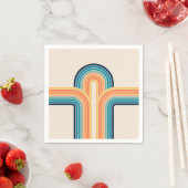 Serviette En Papier Arcs triples et colorés (En situation)