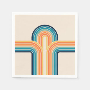 Serviette En Papier Arcs triples et colorés