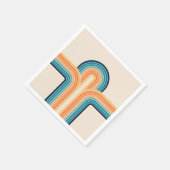 Serviette En Papier Arcs triples et colorés (Coin)