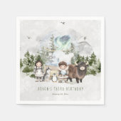 Serviette En Papier Arctic Adventure fête d'anniversaire (Devant)