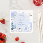 Serviette En Papier ARCTIQUE Flammes de neige d'ANIMAL Arbres Baby sho (En situation)