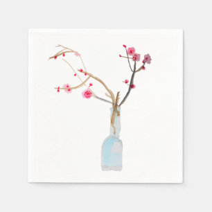 Serviette En Papier Ardoise en sakura cerise en fleurs