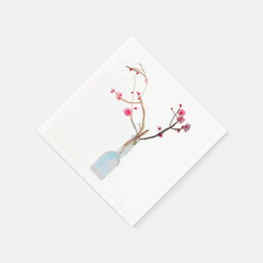 Serviette En Papier Ardoise en sakura cerise en fleurs (Coin)