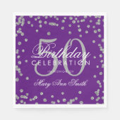 Serviette En Papier Argent 50e anniversaire Parties scintillant Confet (Devant)