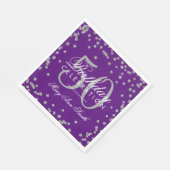 Serviette En Papier Argent 50e anniversaire Parties scintillant Confet (Coin)