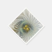 Serviette En Papier Argent d'or Imaginaire Fractal abstrait Art (Coin)