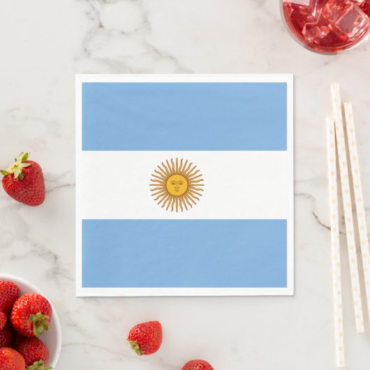 Serviette En Papier Argentine drapeau Papier Napkin (En situation)