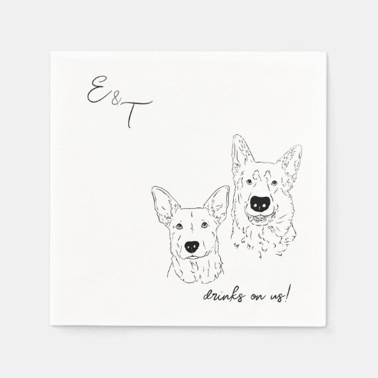 Serviette En Papier Ariel Mariage Cocktail serviettes (Devant)