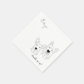 Serviette En Papier Ariel Mariage Cocktail serviettes (Coin)