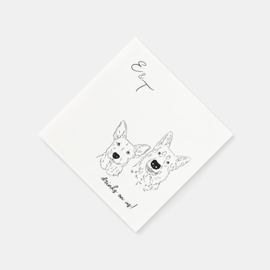 Serviette En Papier Ariel Mariage Cocktail serviettes (Coin)