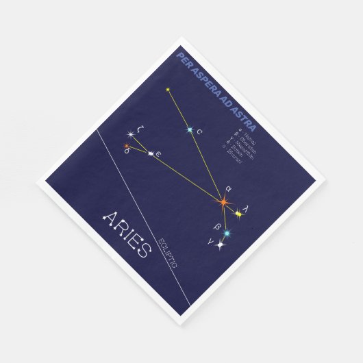 Serviette En Papier Aries de Zodiac Constellation (Coin)