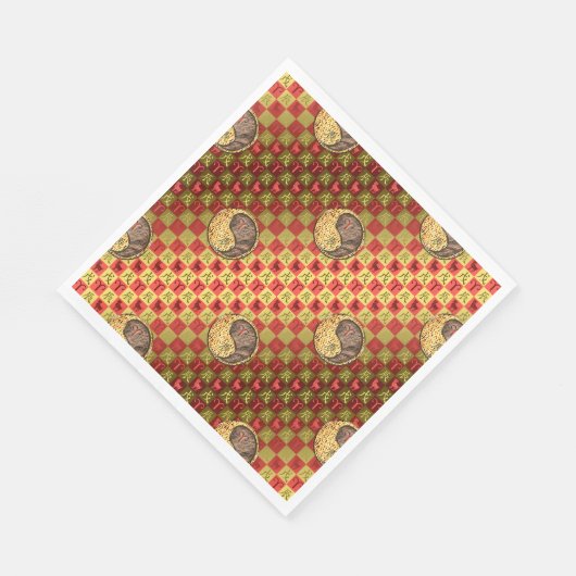 Serviette En Papier Aries & Earth Dragon (Coin)