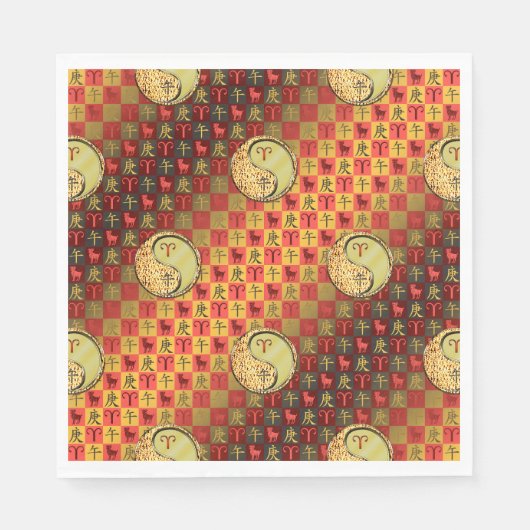 Serviette En Papier Aries & Metal Horse (Devant)