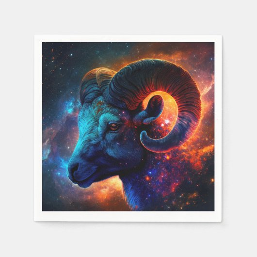 Serviette En Papier Aries Zodiac Star Sign - Vivid Artistic Napkins (Devant)