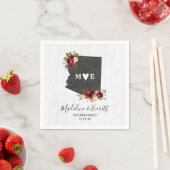 Serviette En Papier Arizona State Destination Russe Mariage Monogramme (En situation)