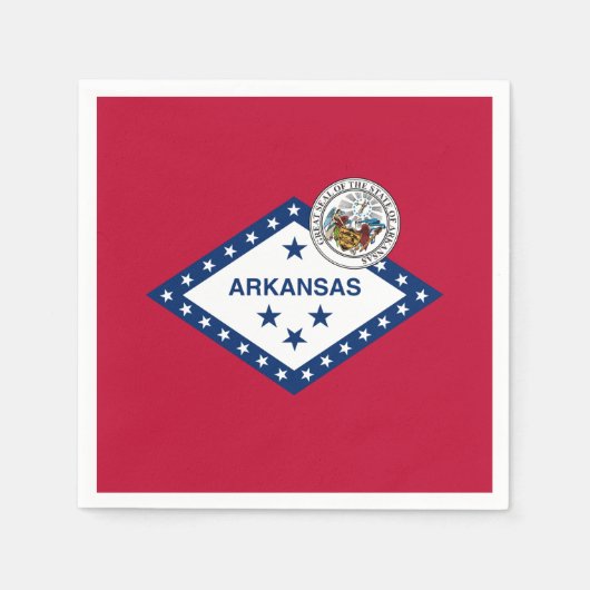 Serviette En Papier Arkansan Flag & Seal, Flag of Arkansas (Devant)