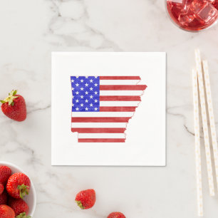 Serviette En Papier Arkansas en forme de drapeau américain papier patr