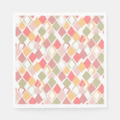 Serviette En Papier Arlequin motif en popsicles couleurs d'été (Devant)