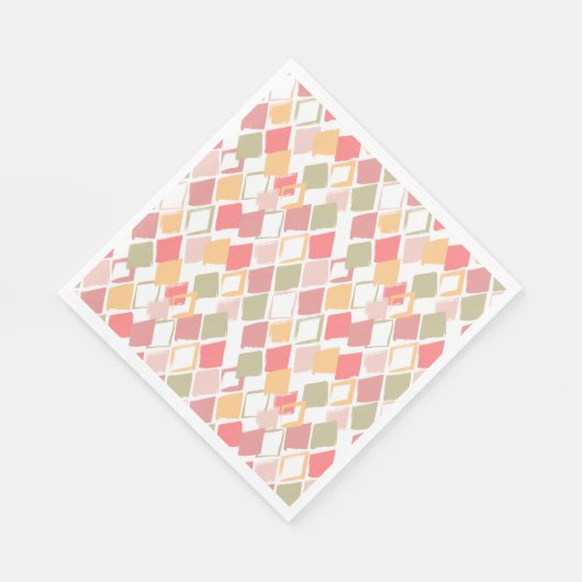 Serviette En Papier Arlequin motif en popsicles couleurs d'été (Coin)