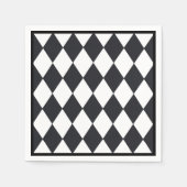 Serviette En Papier Arlequin noir (Devant)