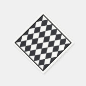 Serviette En Papier Arlequin noir (Coin)