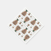 Serviette En Papier Armadillo, diplômé du Texas vert et jaune (Coin)