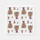 Serviette En Papier Armadillo Graduate du Texas violet (Devant)