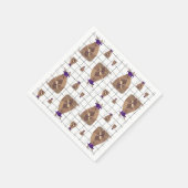 Serviette En Papier Armadillo Graduate du Texas violet (Coin)