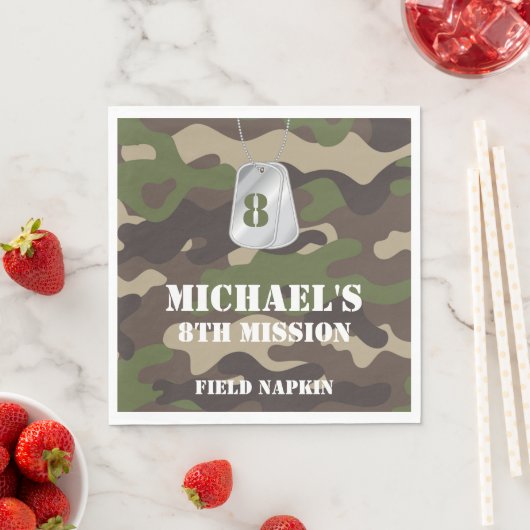 Serviette En Papier Armée Camo fête d'anniversaire Napkins (En situation)