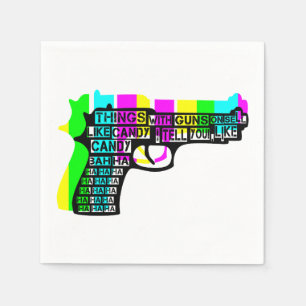 Serviette En Papier Armes et bonbons