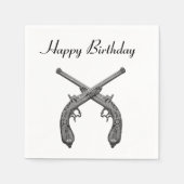 Serviette En Papier Armes joyeuses Anniversaire (Devant)