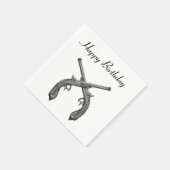 Serviette En Papier Armes joyeuses Anniversaire (Coin)