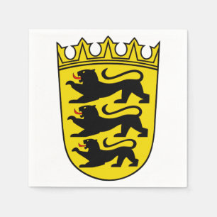 Serviette En Papier Armoiries de l'État allemand de Bade-Wurtemberg