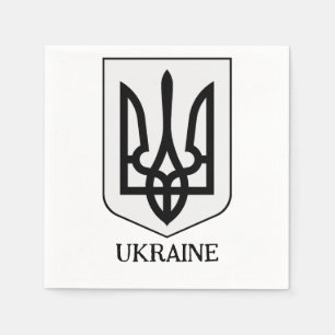 Serviette En Papier Armoiries de l'État de l'Ukraine Art Minimaliste