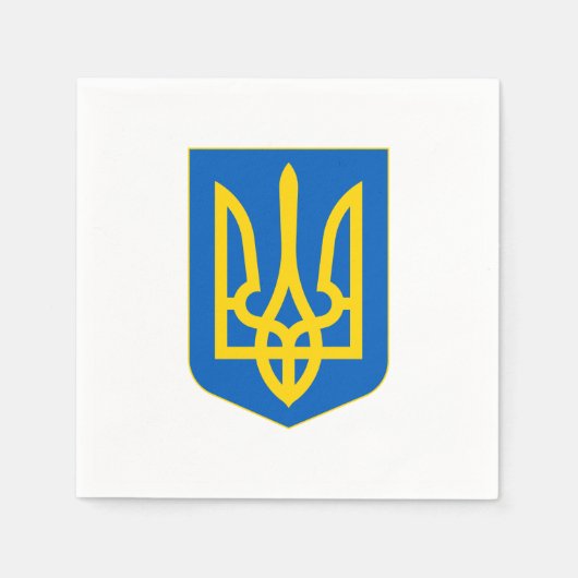 Serviette En Papier Armoiries de l'Ukraine (Devant)