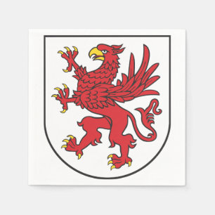Serviette En Papier Armoiries de Poméranie Art majestueux du Griffon
