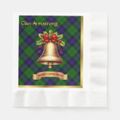 Serviette En Papier Armstrong personnalisé Tartan Noël (Devant)