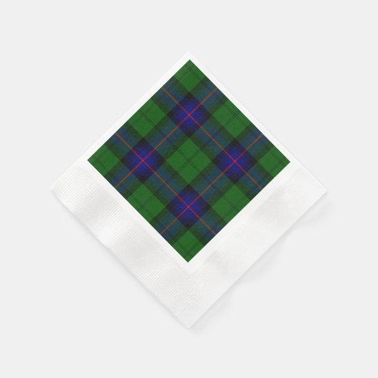 Serviette En Papier Armstrong tartan bleu et vert plaid (Coin)