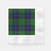 Serviette En Papier Armstrong tartan bleu et vert plaid (Devant)