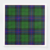 Serviette En Papier Armstrong tartan bleu et vert plaid (Devant)