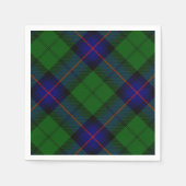 Serviette En Papier Armstrong tartan bleu et vert plaid (Devant)