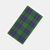 Serviette En Papier Armstrong tartan bleu et vert plaid (Coin)