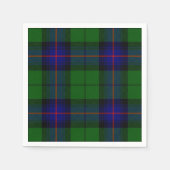 Serviette En Papier Armstrong tartan bleu et vert plaid (Devant)