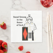Serviette En Papier Armure de Dieu debout (En situation)