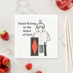 Serviette En Papier Armure de Dieu debout