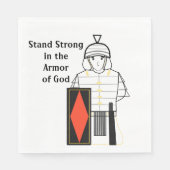 Serviette En Papier Armure de Dieu debout (Devant)