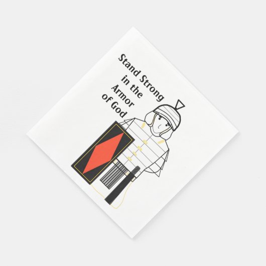 Serviette En Papier Armure de Dieu debout (Coin)