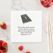 Serviette En Papier Armure de Dieu Naples avec/Bible (En situation)